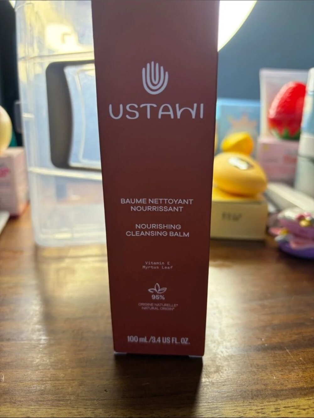 USTAWI Nourishing Cleansing Balm - Terracotta Pink Packaging